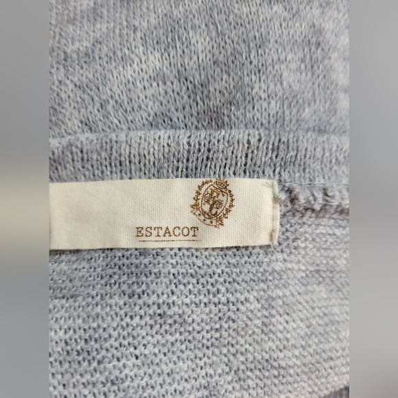 Gently used women size medium ESTACOT cotton cat sweater cute - Picture 7 of 8